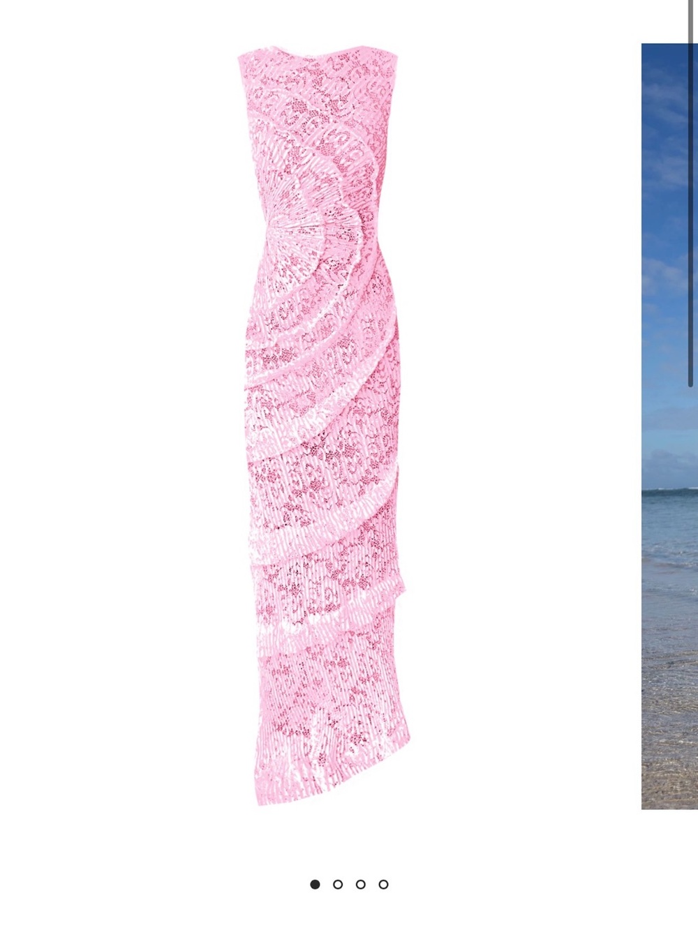 Georgia Hardinge Pink Spiral Floor Length Dress